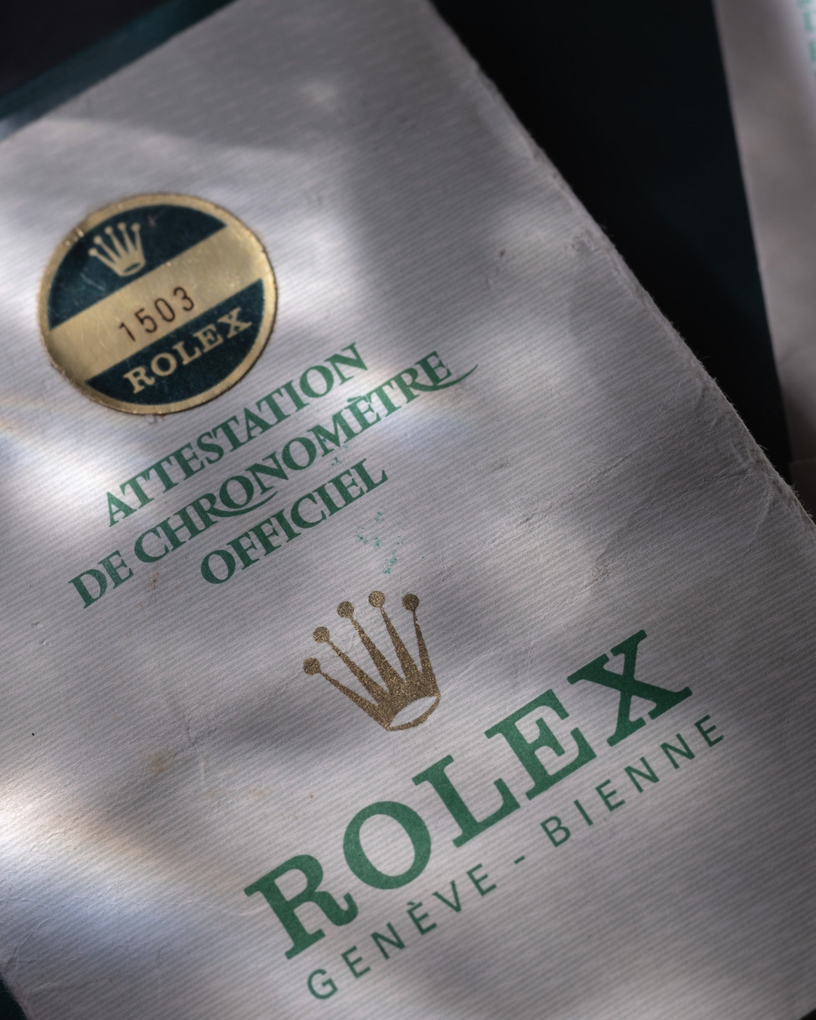 Rolex Date Ref. 1503 Sigma Dial Warranty
