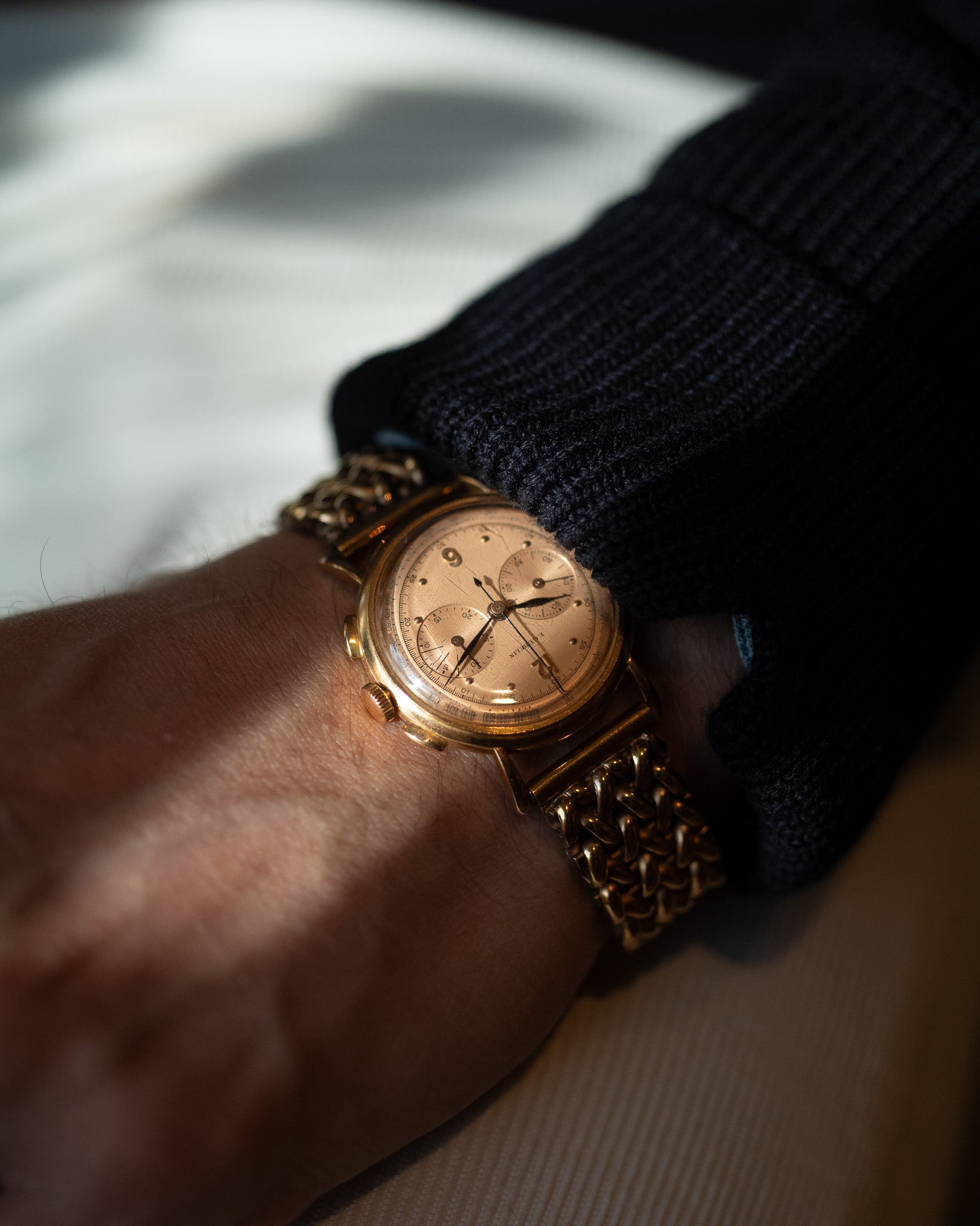 The 1940s Gübelin Chronograph 18K gold case Valjoux 22