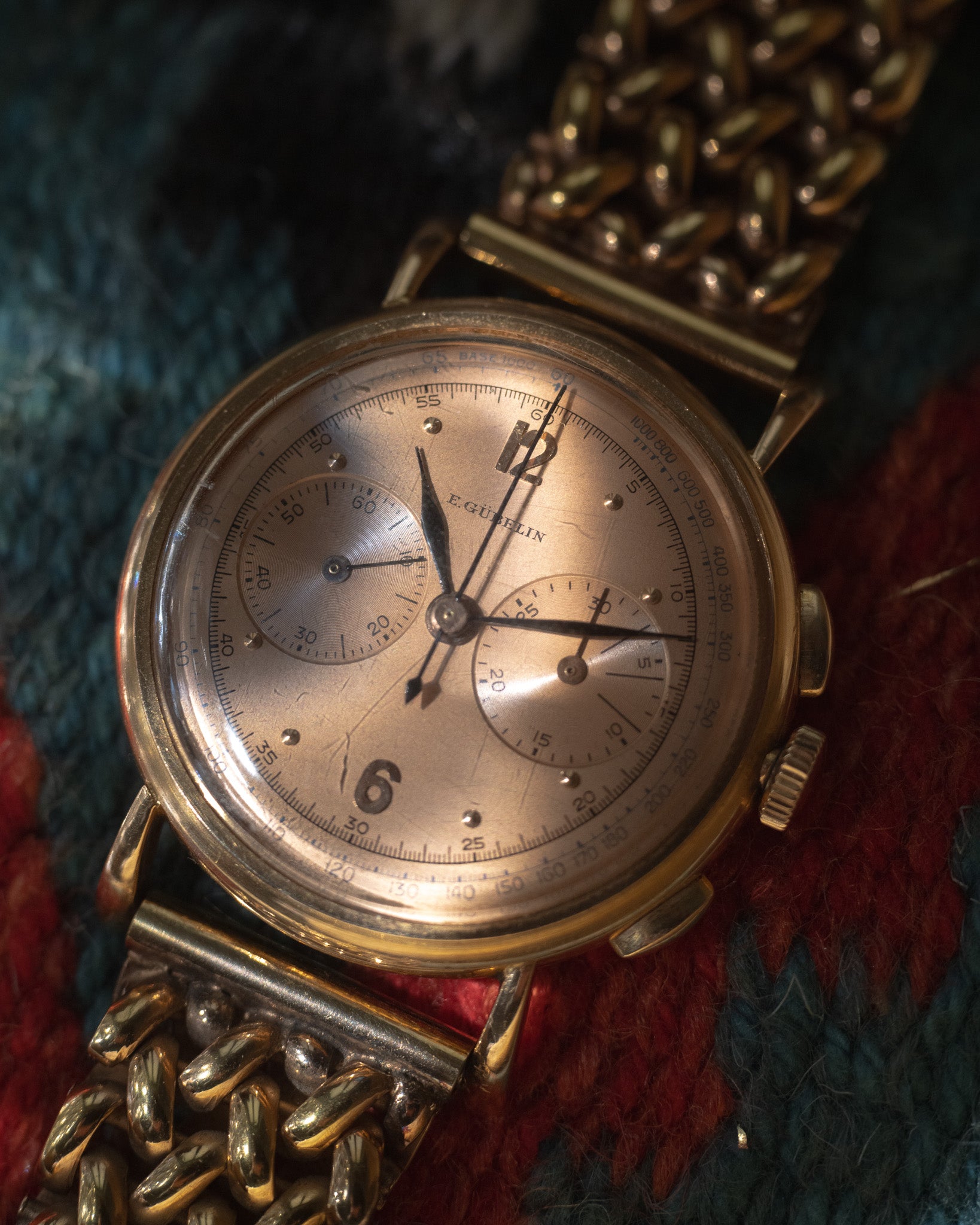 The 1940s Gübelin Chronograph 18K gold case Valjoux 22