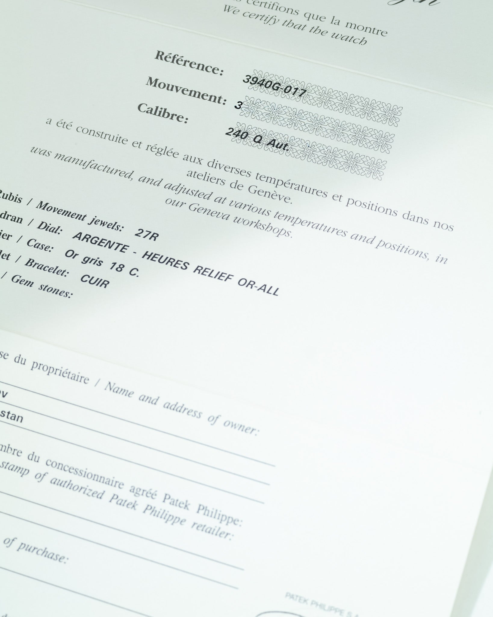 PATEK PHILIPPE PERPETUAL CALENDAR