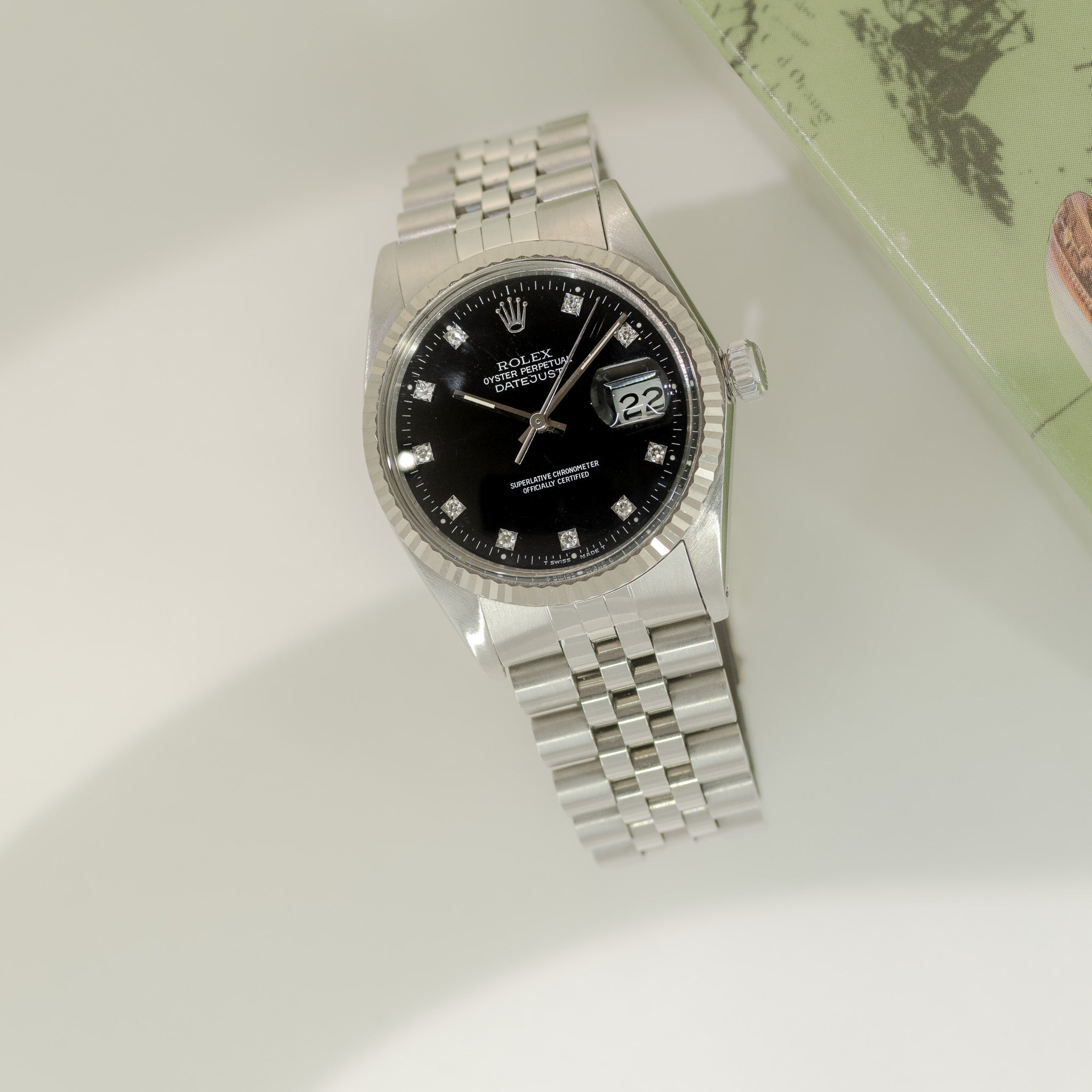 Rolex Datejust Ref. 16014 Black Factory Diamond