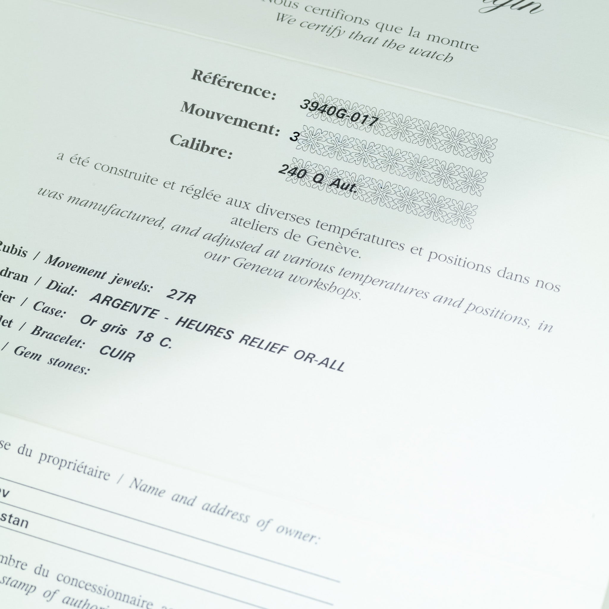 Patek Philippe Perpetual Calendar Reference 3940G-017